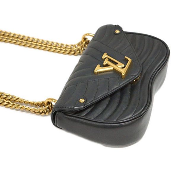 Louis Vuitton Smooth Calf New Wave Chain Bag PM Shoulder Black - Picture 10 of 14